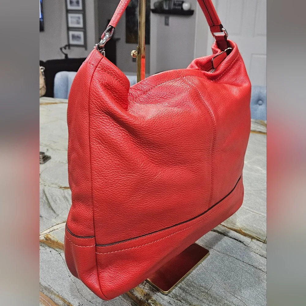 Coach Red Pebbled Leather Women's Bag NWOT